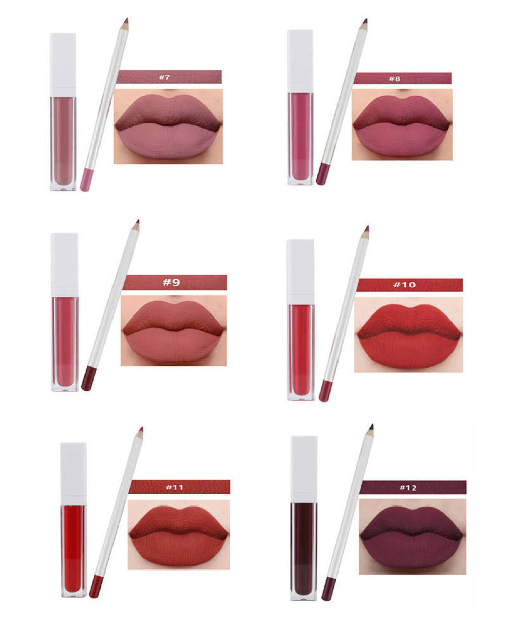 Matte lipstick lip kit